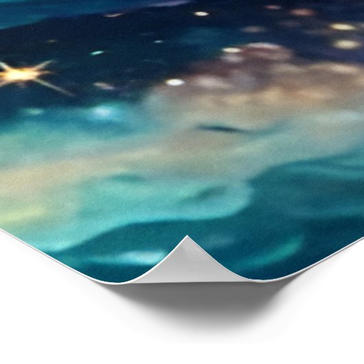 星の夜の海 ポスター (角)