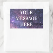 星の夜の背景 - あなただけのオリジナルを作成 長方形シール (バッグ)