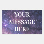 星の夜の背景 - あなただけのオリジナルを作成 長方形シール (正面)