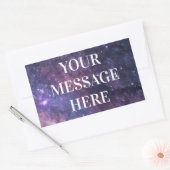 星の夜の背景 - あなただけのオリジナルを作成 長方形シール (封筒)