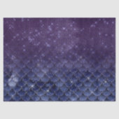 星の夜はかりで測の切り離し下の紫色の魚 薄葉紙 (正面)