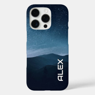 星の夜空の山の上 iPhone 16 PROケース