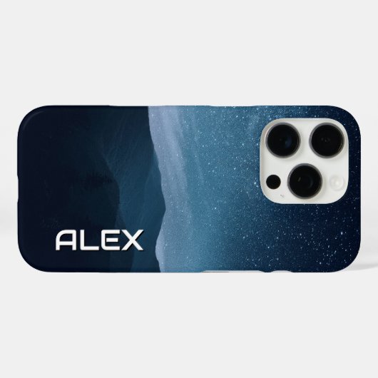 星の夜空の山の上 Case-Mate iPhoneケース (裏面 (横))