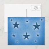 『星の夜空絵はがき青』 ポストカード (正面/裏面)