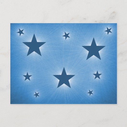 『星の夜空絵はがき青』 ポストカード (正面)