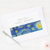 星の夜結婚の長方形ステッカー 長方形シール (封筒)