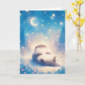 星の夜 カード (黄色い花)