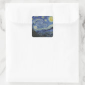 『星の夜』& ゴッホ / 有名なヴィンテージアート スクエアシール (バッグ)
