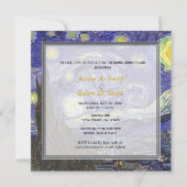 星の夜 結婚記念日 お祝い 招待状 (裏面)