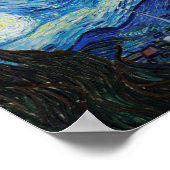 星の夜(1889年)ビンセント・ヴァン・ゴッホ ポスター (角)