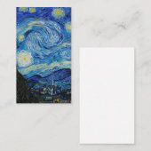 『星の夜』（1889年）フィンセント・ファン・ゴッホ 名刺 (正面/裏面)