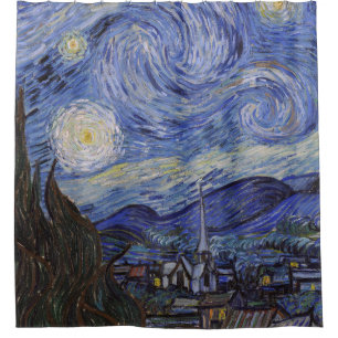 星の夜(Vincent Willem van Gogh) シャワーカーテン