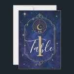星の天空のテーブルの間の夜 招待状<br><div class="desc">ブラックインクデイジーボホテーブル番号。私の店で一致するアイテムを探す。</div>