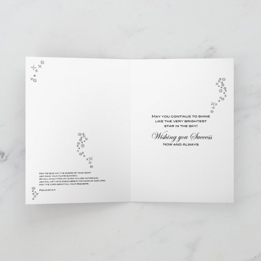 星の女の子の成功 カード (内部)