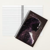 星の女性パープル&ブラウン小さなハードカバー ノートブック (内側)