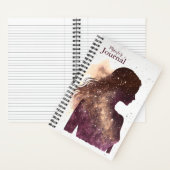 星の女性パープル&ブラウン小さなハードカバー ノートブック (内側)