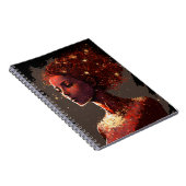 星の女性レッド&ブラウン小さなノート ノートブック (右側)