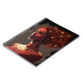 星の女性レッド&ブラウン小さなノート ノートブック (左側)