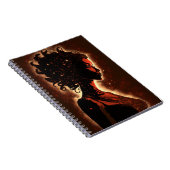 星の女性レッド&ブラウン小さなノート ノートブック (右側)