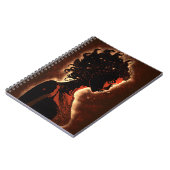 星の女性レッド&ブラウン小さなノート ノートブック (左側)