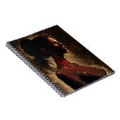 星の女性レッド&ブラウン小さなノート ノートブック (右側)