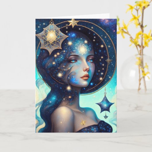 星の女神すべての行事グリーティングカード カード (黄色い花)