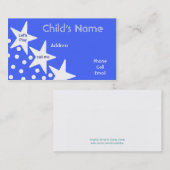 星の子供のテレホンカード コーリングカード (正面/裏面)