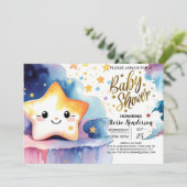 星の宇宙の旅ベビーシャワー 招待状 (スタンド正面)