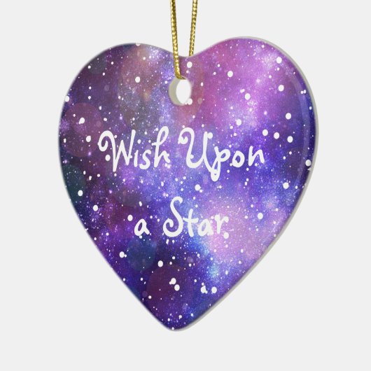 星の宇宙の銀河系の魔法の願いの芸術 セラミックオーナメント (左)