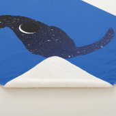 星の宇宙猫と三日月のパターン シェルパブランケット (3/4)