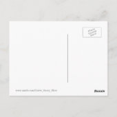 星の宇宙猫と三日月のパターン ポストカード (裏面)