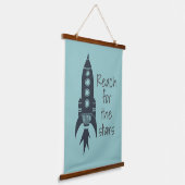 星の宇宙船に到達する 吊り下げ型タペストリー (傾斜あり)