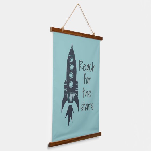 星の宇宙船に到達する 吊り下げ型タペストリー (傾斜あり)