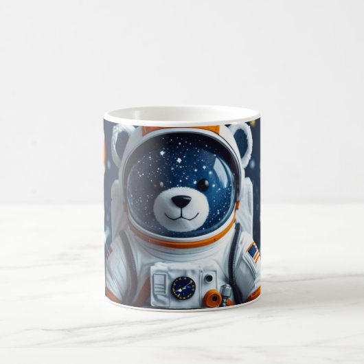 星の宇宙飛行士テディベア コーヒーマグカップ (中央)