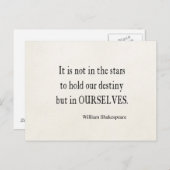 星の宿命ではなく私たち自身 シェイクスピアの名言 ポストカード (正面/裏面)