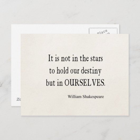 星の宿命ではなく私たち自身 シェイクスピアの名言 ポストカード (正面/裏面)