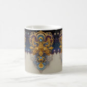 星の対称性：宇宙装飾 コーヒーマグカップ (中央)