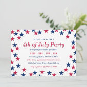 星の尖形紙吹雪7月パーティー4日 招待状 (スタンド正面)