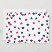 星の尖形紙吹雪7月パーティー4日 招待状 (裏面)