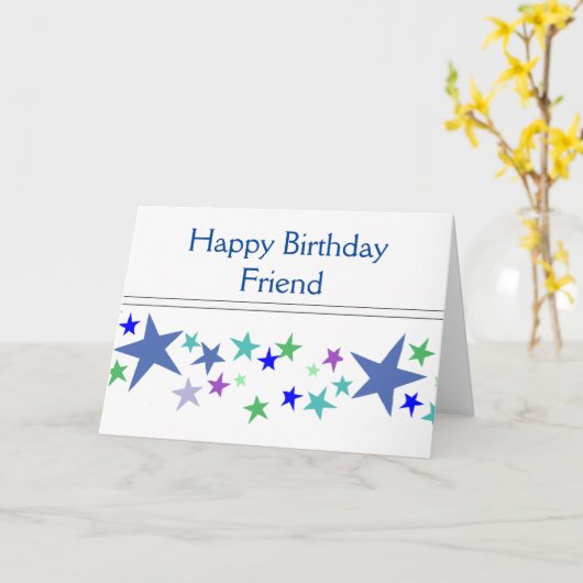 星の常にそこに引用文のようなよい友人 カード (黄色い花)