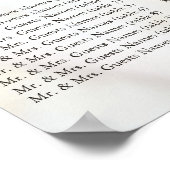 星の座席表の下の写真 ポスター (角)