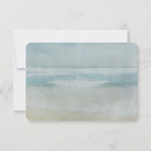 星の形の結婚式の招待状（海の飾り付き) 出欠カード (裏面)