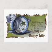 星の形をした茶葉の花は幸運を予知 ポストカード (正面)