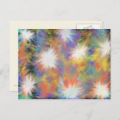 星の彩色パターン カラフルなアクリル絵画 ポストカード (正面/裏面)