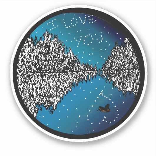 星の愛 シール (正面)