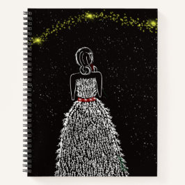 星の手帳に冬の願い ノートブック