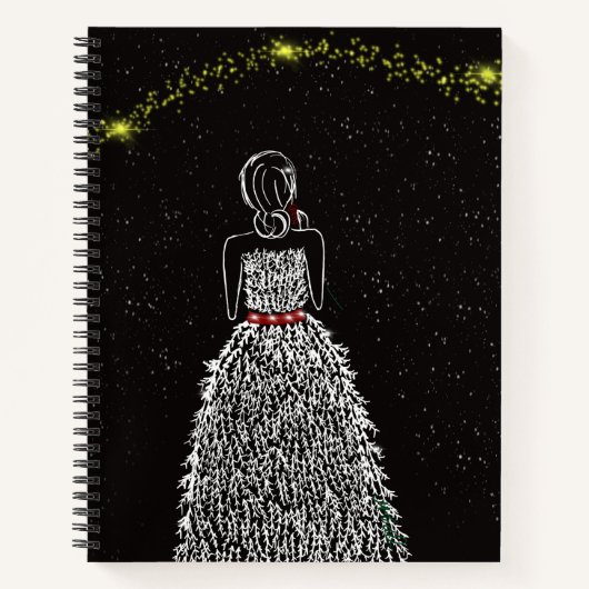 星の手帳に冬の願い ノートブック (正面)