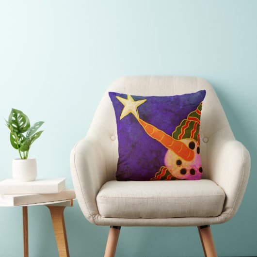 星の抽象芸術のクリスマスの芸術の雪だるま クッション (椅子)