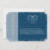 星の招待結婚を願う 招待状 (裏面)