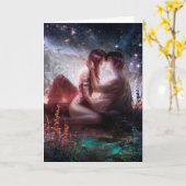 星の挨拶状のカウント カード (黄色い花)